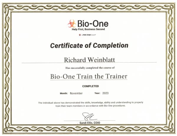 Train The Trainers Certificate